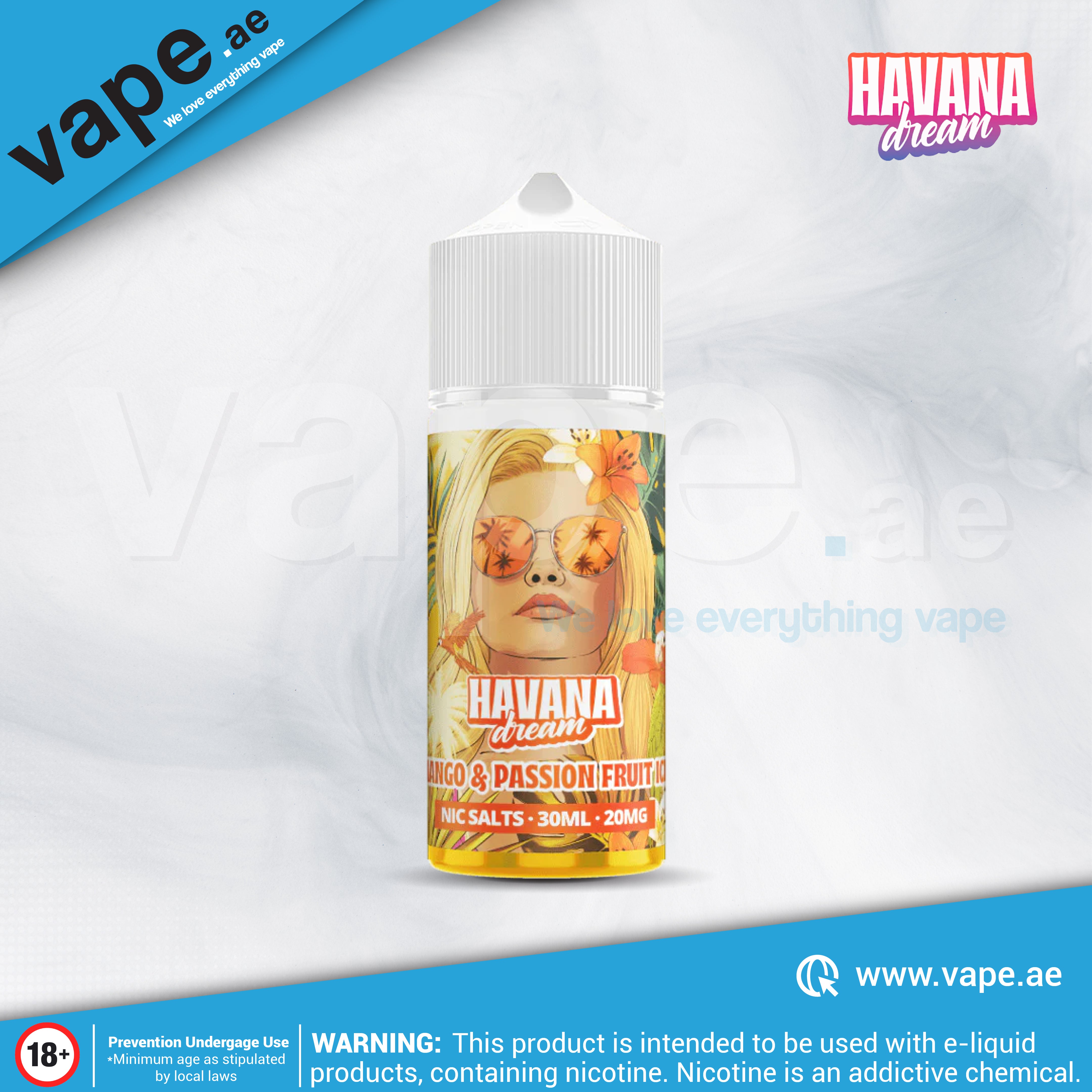 Mango Passion Fruit Ice 20mg 30ml By Havana Dream  Vape.ae