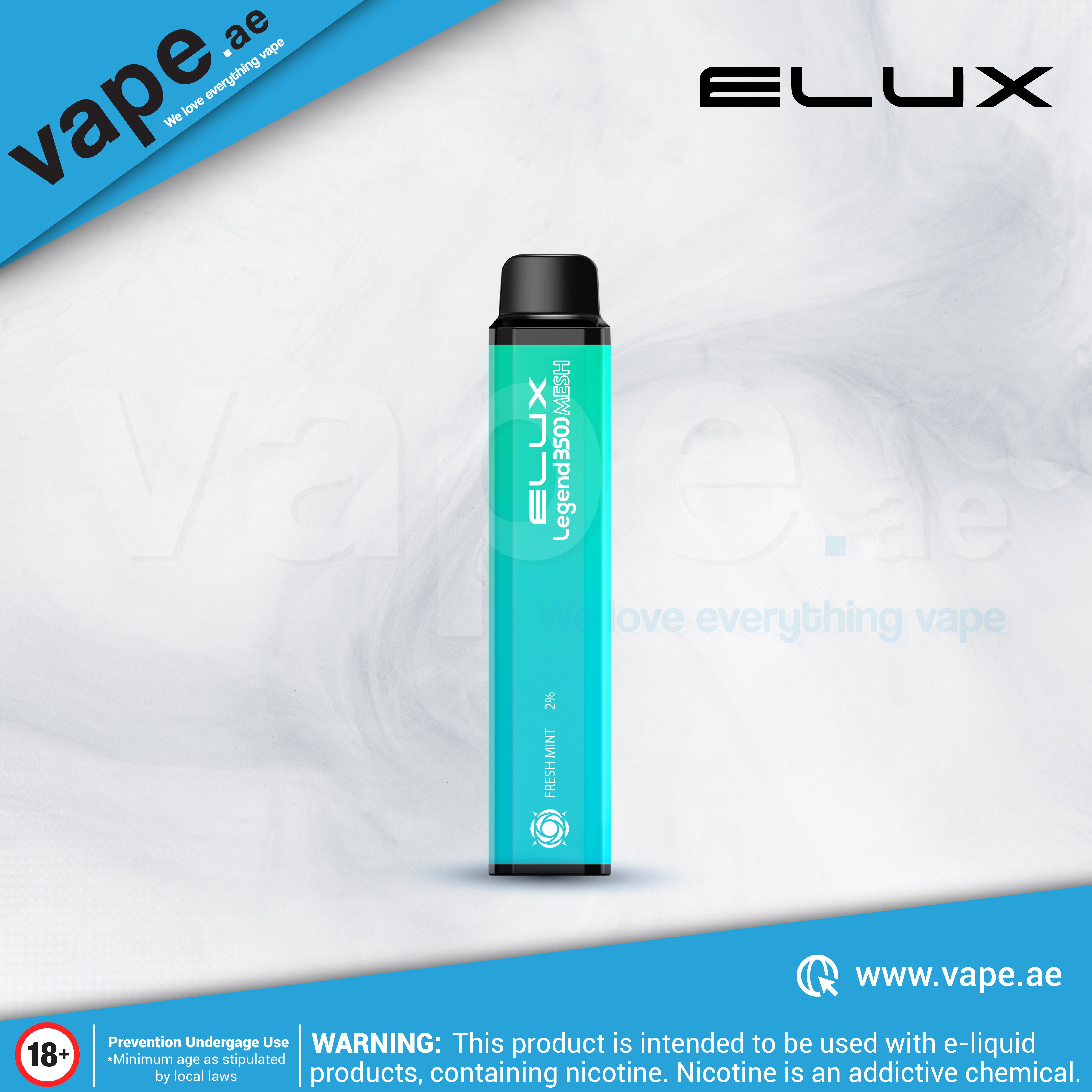 Fresh Mint 3500 Puffs 20mg by Elux Legend Vape.ae