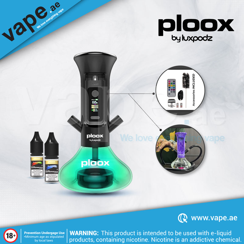 Black Ploox Electronic Shisha Kit by Luxpodz