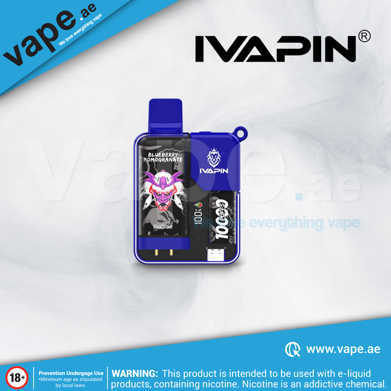 Blueberry Pomegranate 20mg 10000 Puffs by IVAPIN