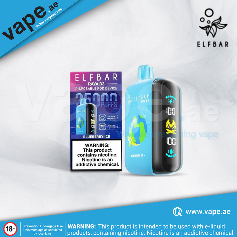 Blueberry Ice 50mg 25,000 Puffs By Elf Bar D3