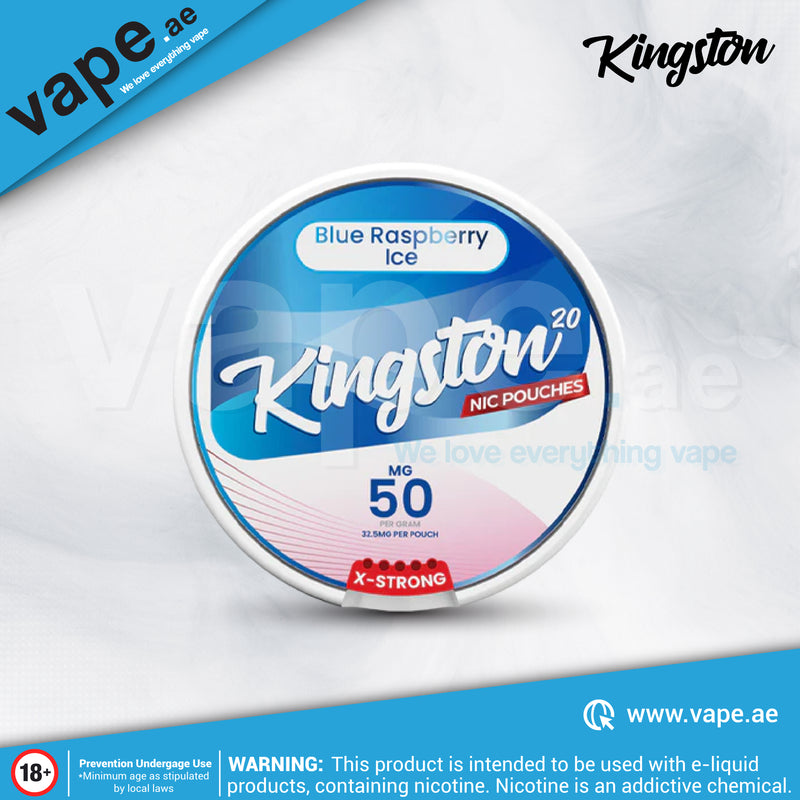 Blue Raspberry Ice 50mg Nicotine Pouch / Snus By Kingston