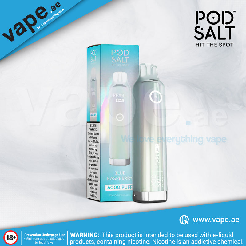 Blue Raspberry 20mg 6000 Puffs by Pod Salt Pearl Bar