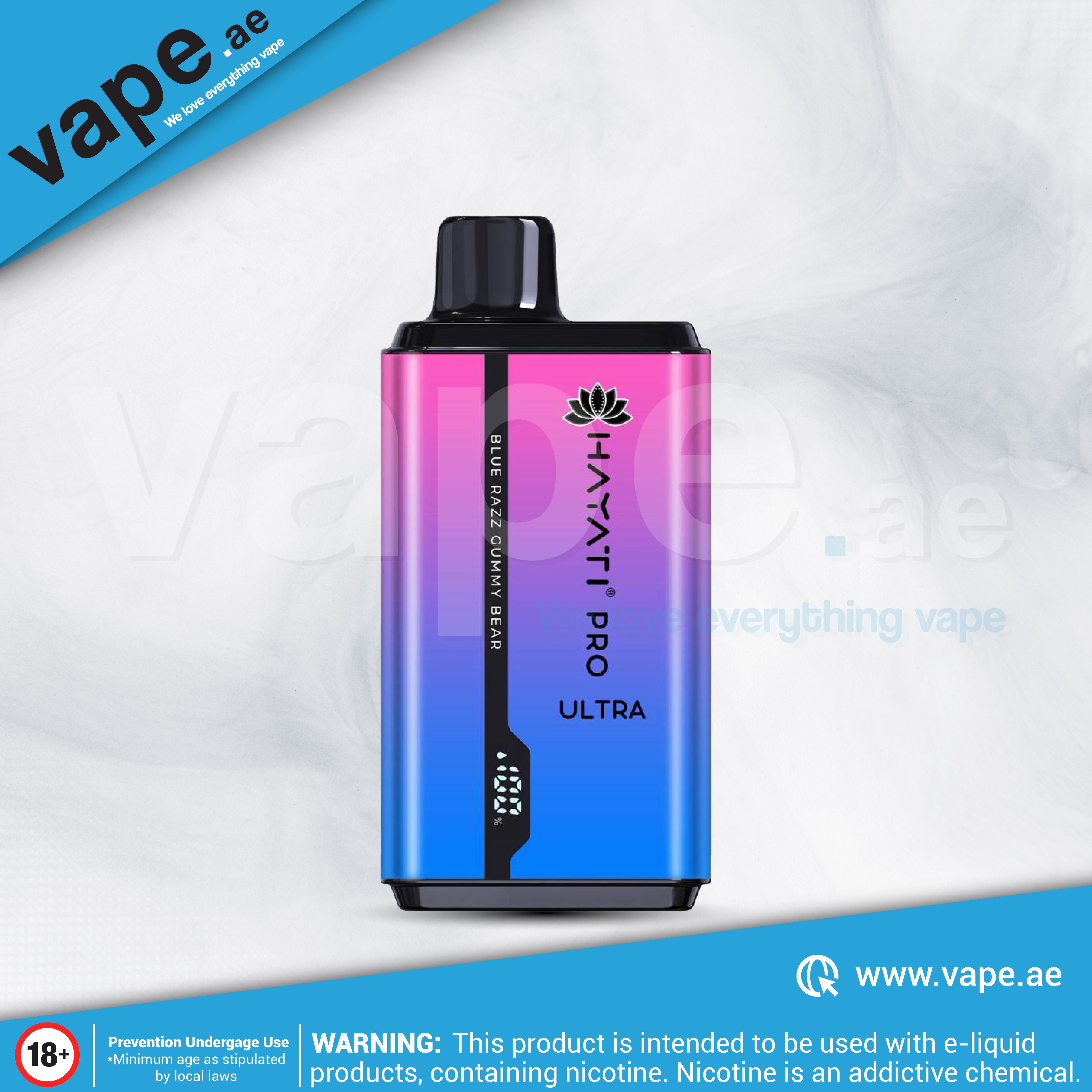 Blue Razz Gummy Bear 15,000 Puffs 20mg by Hayati Pro Ultra – Vape.ae