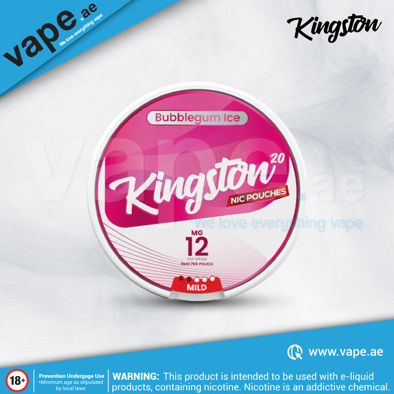 Bubblegum Ice 12mg Nicotine Pouch / Snus By Kingston