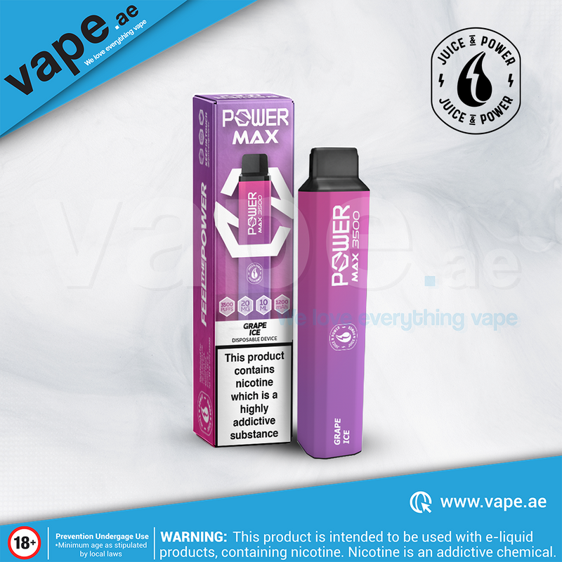 Grape Ice Power Max 3500 Puffs 20mg by Juice N Power
