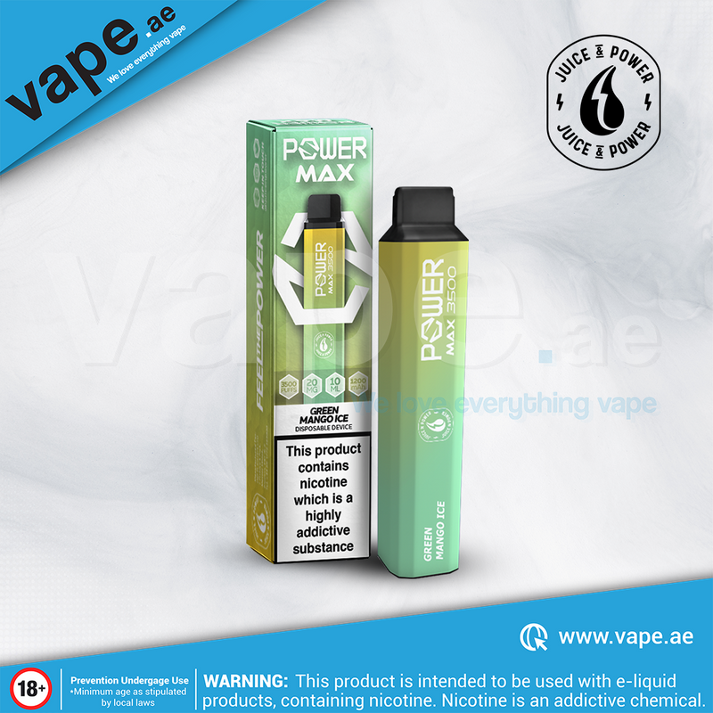 Green Mango Ice Power Max 3500 Puffs 20mg by Juice N Power