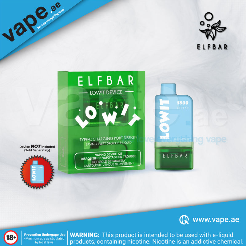 Green Lowit Battery Device by Elf Bar