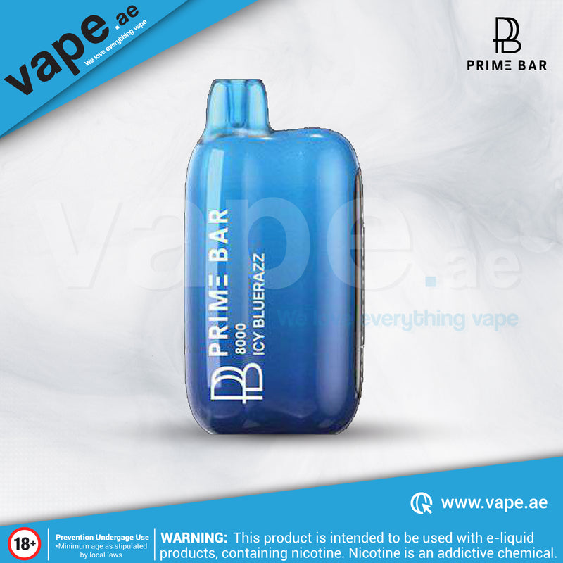 Icy BlueRazz 50mg 8,000 Puffs By Prime Bar