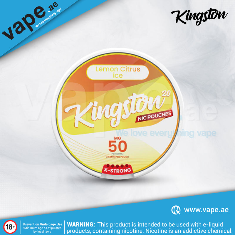 Lemon Citrus Ice 50mg Nicotine Pouch / Snus By Kingston