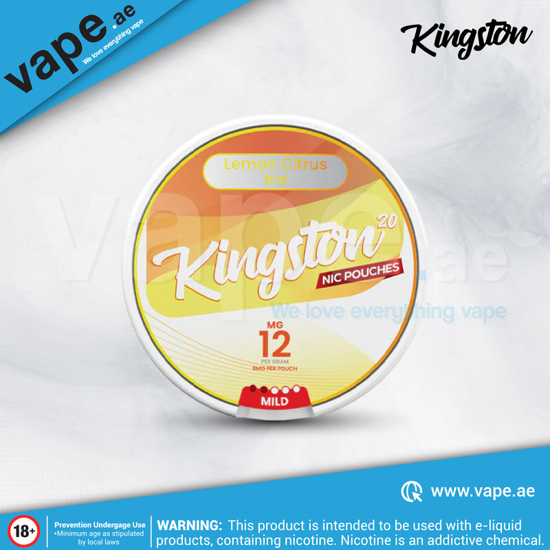 Lemon Citrus Ice 12mg Nicotine Pouch / Snus By Kingston