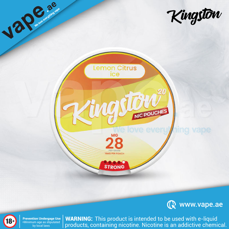 Lemon Citrus Ice 28mg Nicotine Pouch / Snus By Kingston