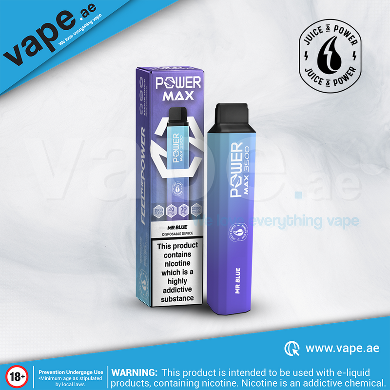 Mr Blue Power Max 3500 Puffs 20mg by Juice N Power