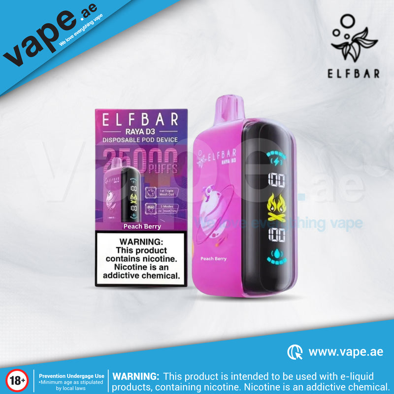 Peach Berry 50mg 25,000 Puffs By Elf Bar D3