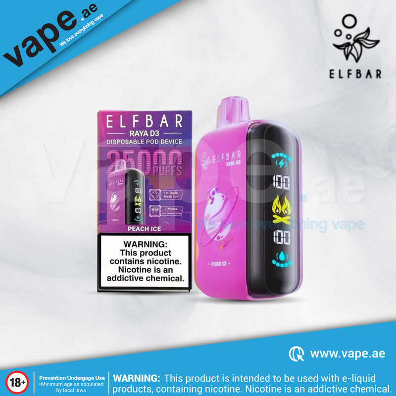 Peach Ice 50mg 25,000 Puffs By Elf Bar D3