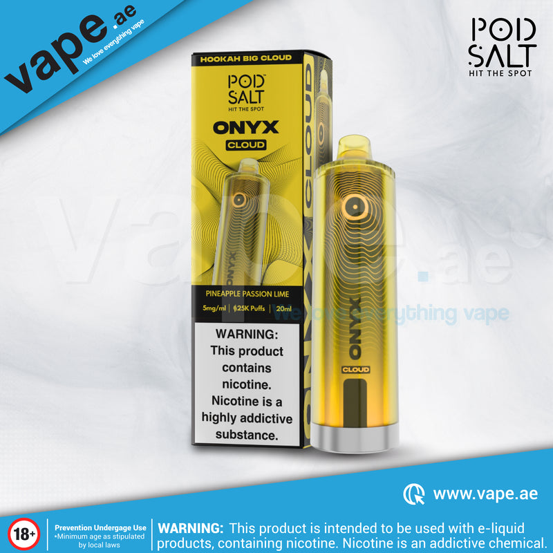 Pineapple Passion Lime 5mg 25000 Puffs Onyx Cloud By Pod Salt