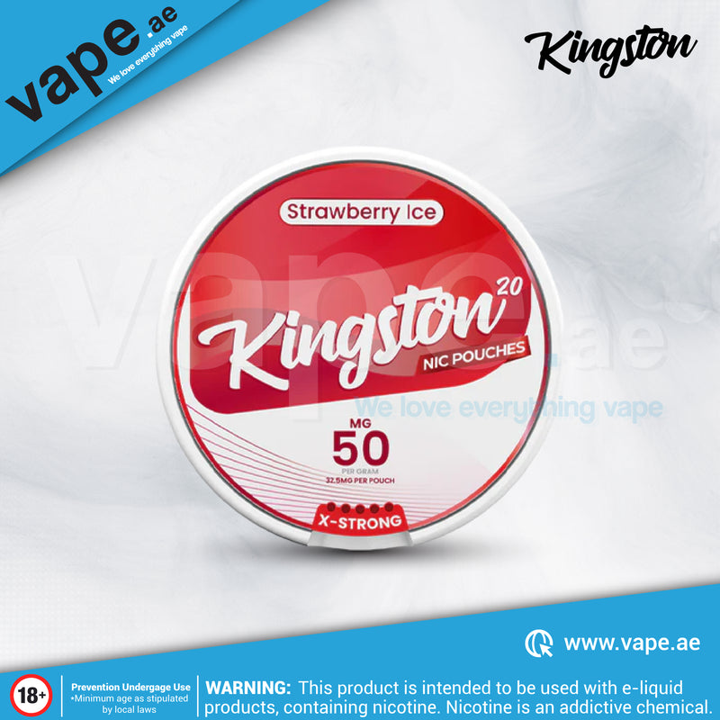 Strawberry Ice 50mg Nicotine Pouch / Snus By Kingston