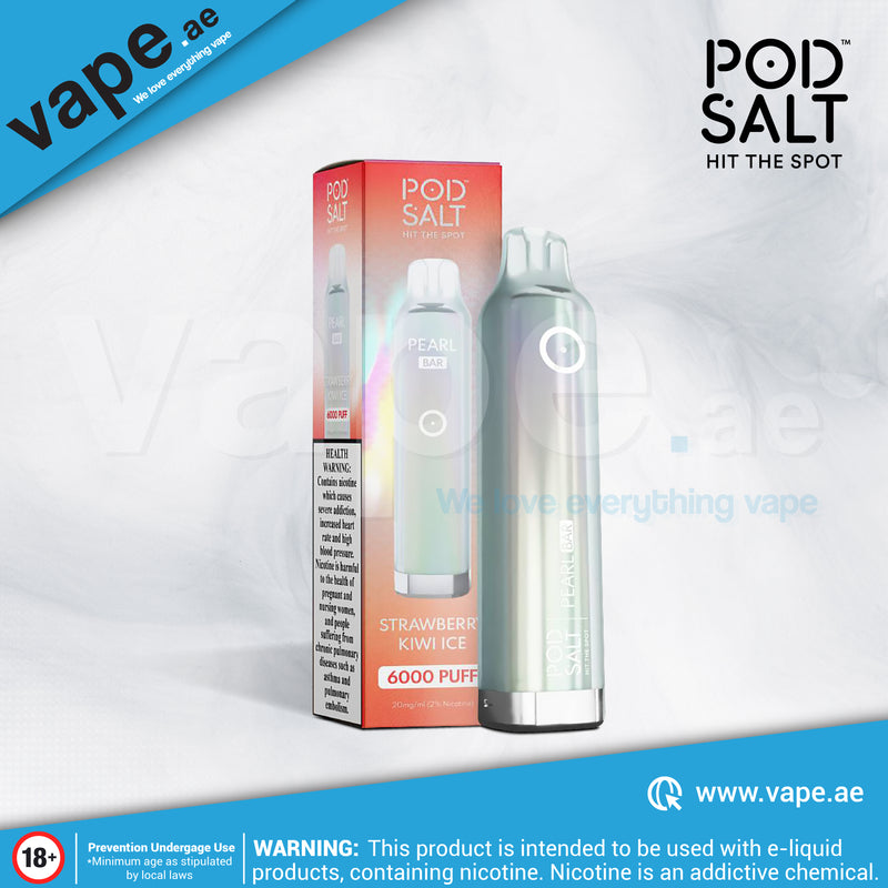 Strawberry Kiwi Ice 20mg 6000 Puffs by Pod Salt Pearl Bar