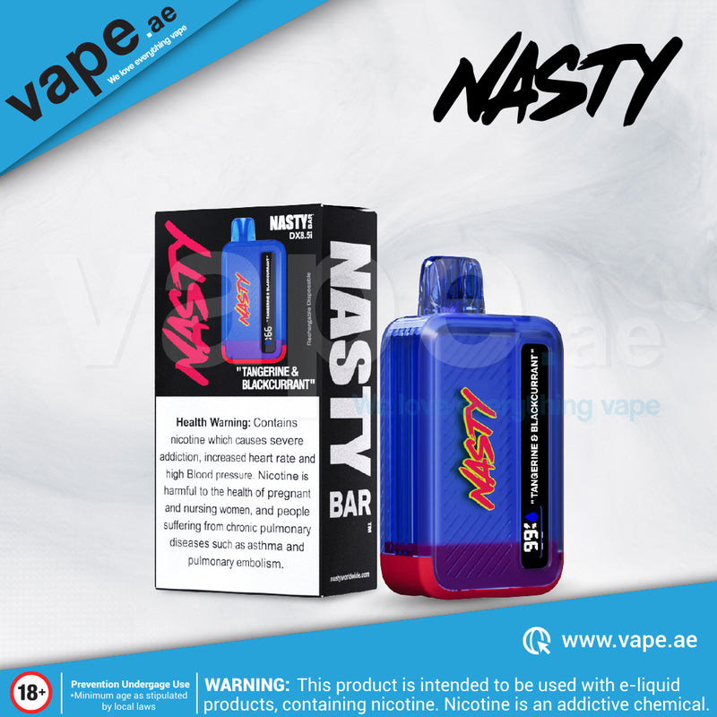 Tangerine and Blackcurrant 8500 Puffs 20mg by Nasty Bar