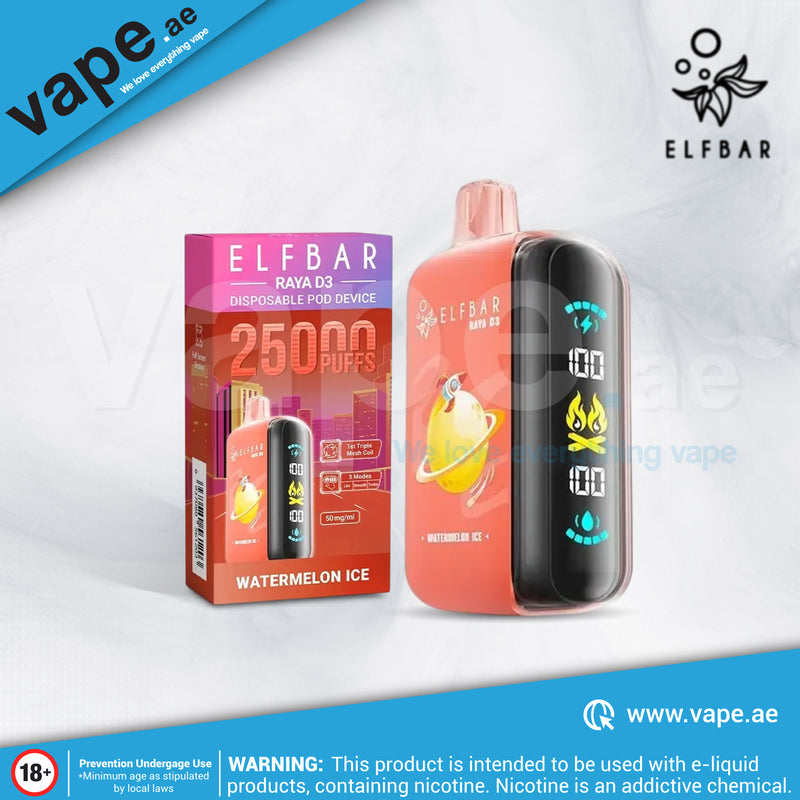 Watermelon Ice 50mg 25,000 Puffs By Elf Bar D3