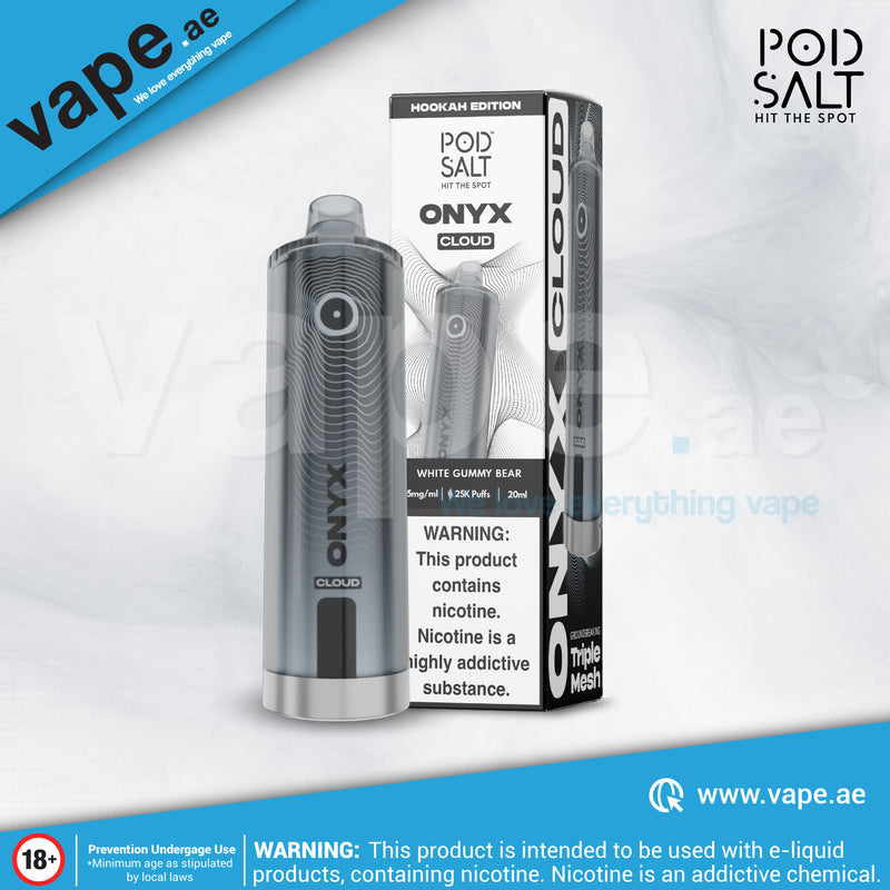 White Gummy Bear 5mg 25000 Puffs Onyx Cloud By Pod Salt