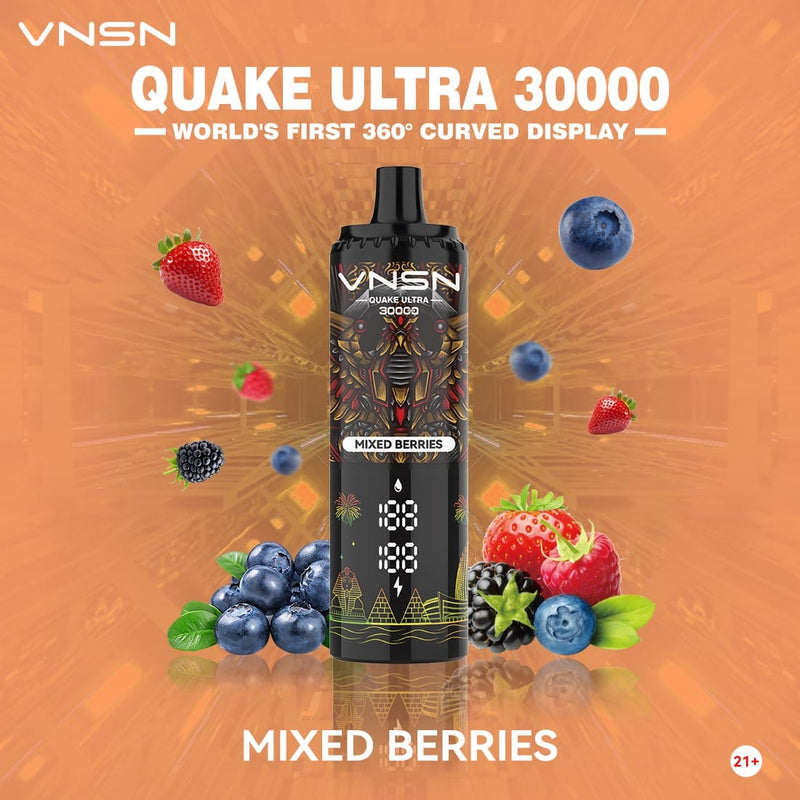 Mixed Berries 30000 Puffs 50mg by VNSN Quake Ultra