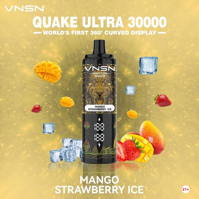 Mango Strawberry Ice 30000 Puffs 50mg by VNSN Quake Ultra