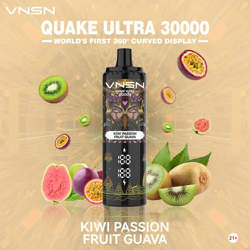 Kiwi Passion Fruit Guava 30000 Puffs 50mg by VNSN Quake Ultra