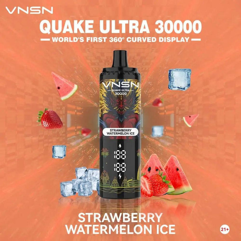 Strawberry Watermelon Ice 30000 Puffs 50mg by VNSN Quake Ultra