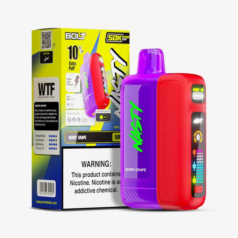 Berry Grape 50000 Puffs 50mg by Nasty Bolt