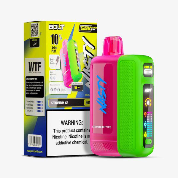 Strawberry Ice 50000 Puffs 50mg by Nasty Bolt