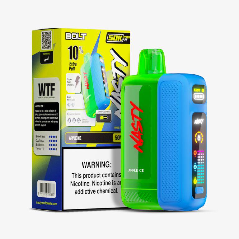 Apple Ice 50000 Puffs 50mg by Nasty Bolt