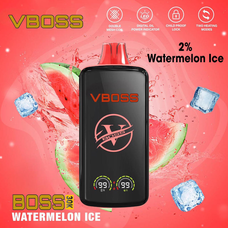 Watermelon Ice 30000 Puffs 20mg by V Boss