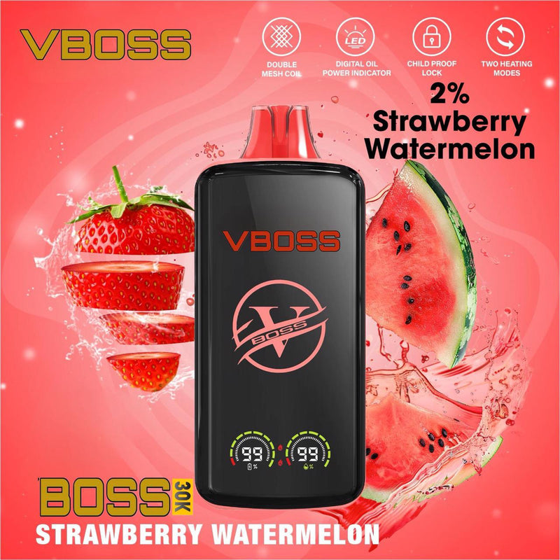 Strawberry Watermelon 30000 Puffs 20mg by V Boss