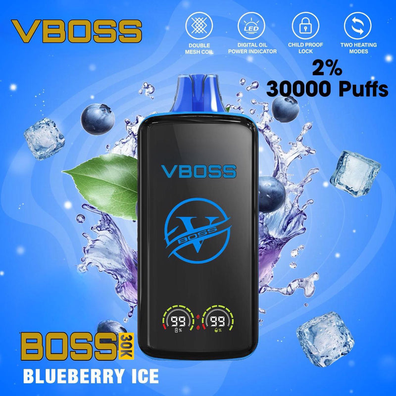 Blueberry Ice 30000 Puffs 20mg by V Boss