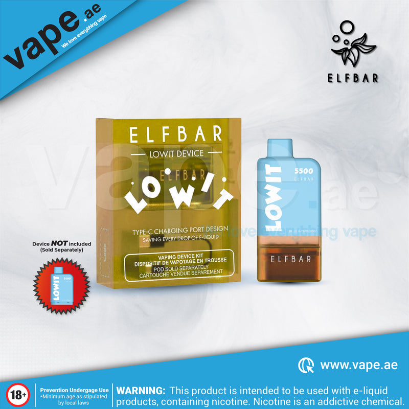 Yellow Lowit Battery Device by Elf Bar