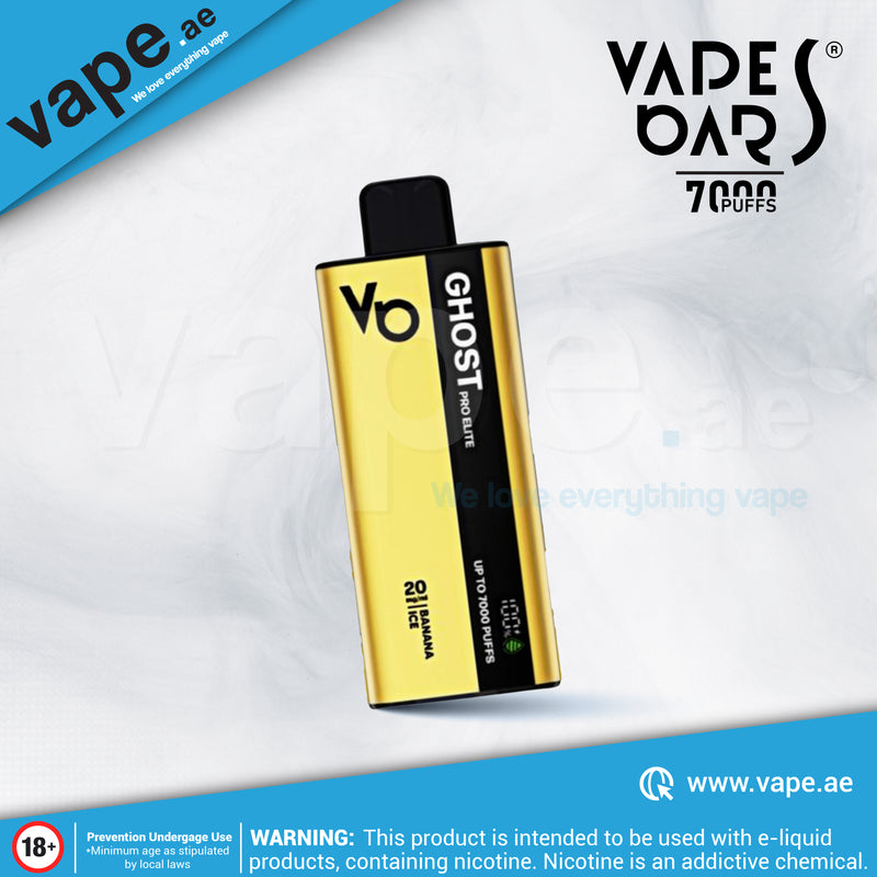 Banana Ice 20mg 7000 Puffs Ghost Pro Elite by Vapes Bars