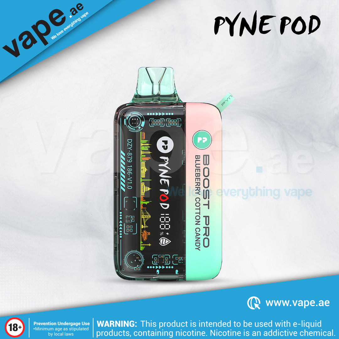 Blueberry Cotton Candy 50mg 20000 Puffs by Pyne Pod Boost Pro – Vape.ae
