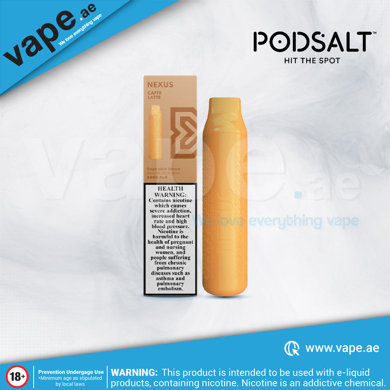 Caffe Latte 20mg 2000 Puffs by Pod Salt Nexus