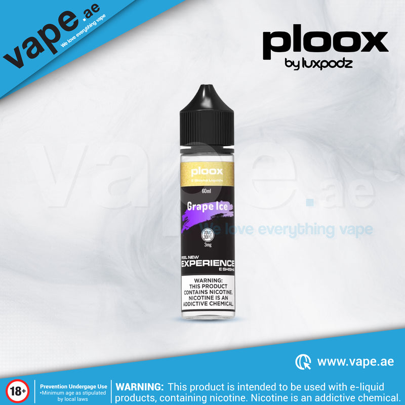 Grape Ice 3mg 60ml E Shisha Liquids by Ploox