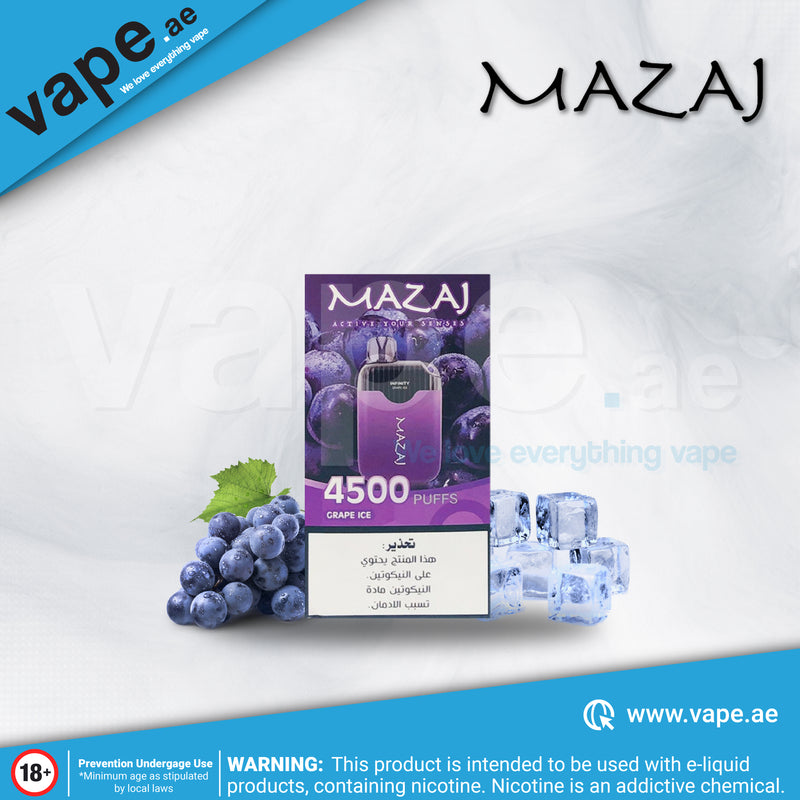 Grape Ice 4500 Puffs 50mg Infinity By Mazaj