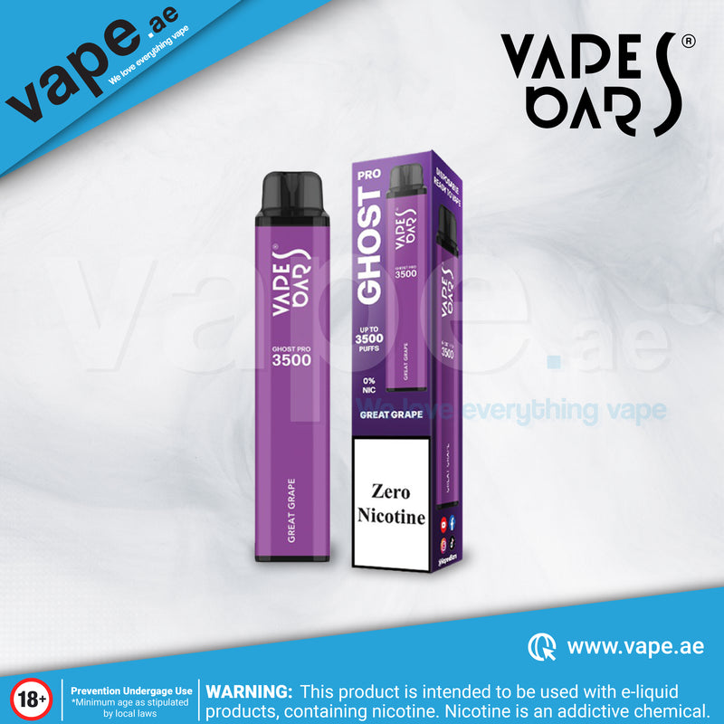Great Grape 0mg 3500 Puffs by Vapes Bars Ghost Pro