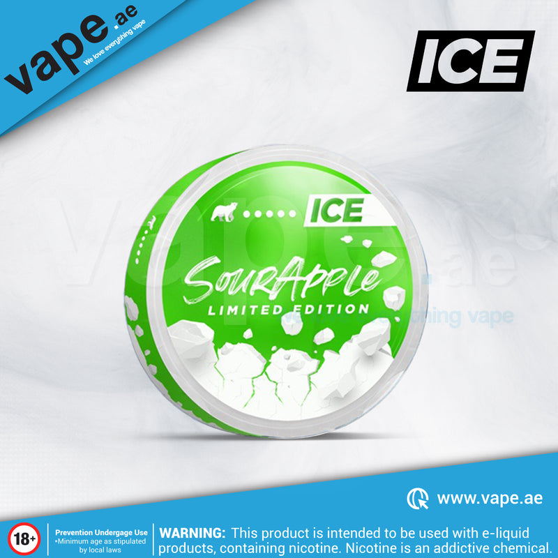 Sour Apple 16.5mg Nicotine Pouch/SNUS by ICE