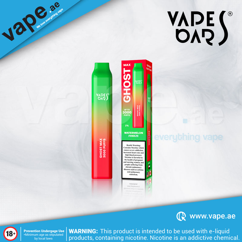 Watermelon Freeze 3000 Puffs by Vapes Bars Ghost Max