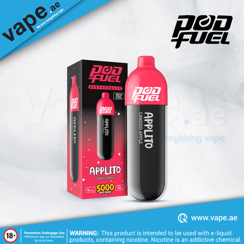 Applito (Candied Apple) 0mg 5000 Puffs by Pod Fuel Disposables