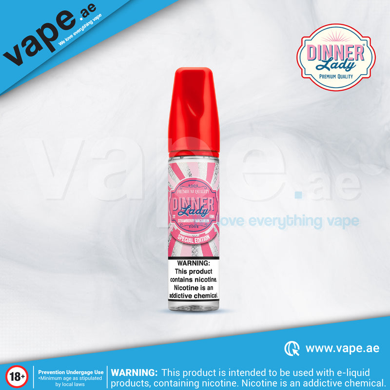 Strawberry Macaroon 3mg 60ml by Dinner Lady