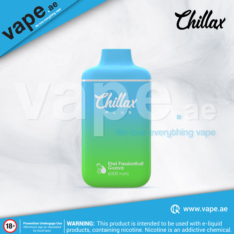 Kiwi Passion Fruit Guava 20mg 6000 Puffs by Chillax Rechargeable Disposable