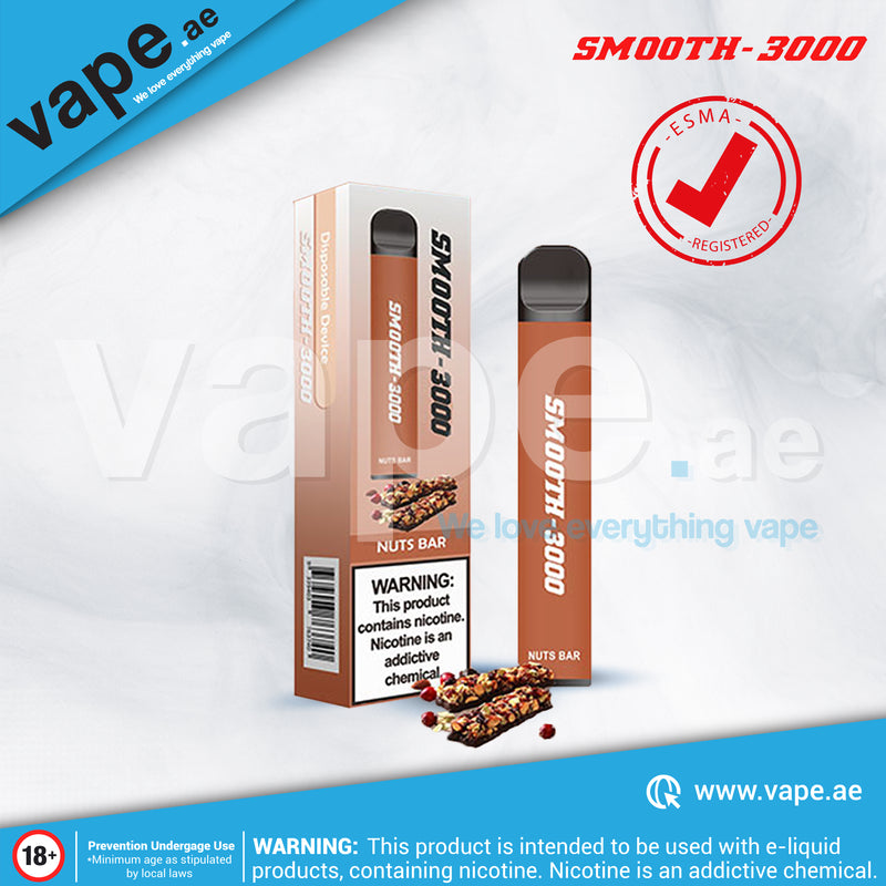 Nuts Bar 3000 Puffs 20mg by Smooth