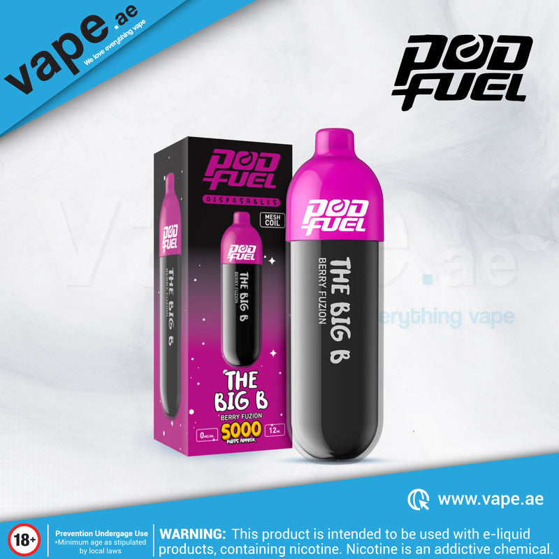 The Big B (Berry Fuzion) 0mg 5000 Puffs by Pod Fuel Disposables