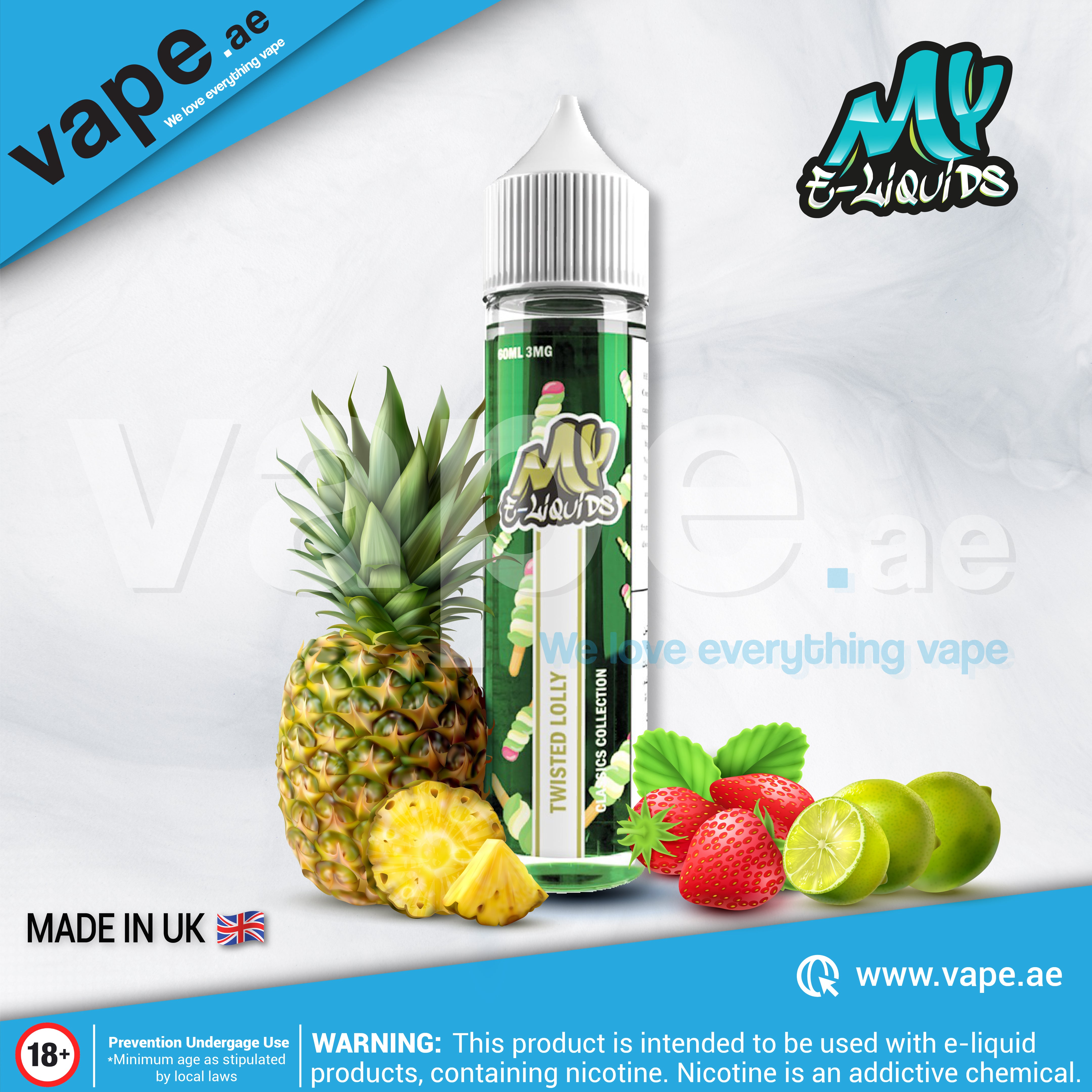 Twisted Lolly 3mg 60ml by My E-Liquids – Vape.ae